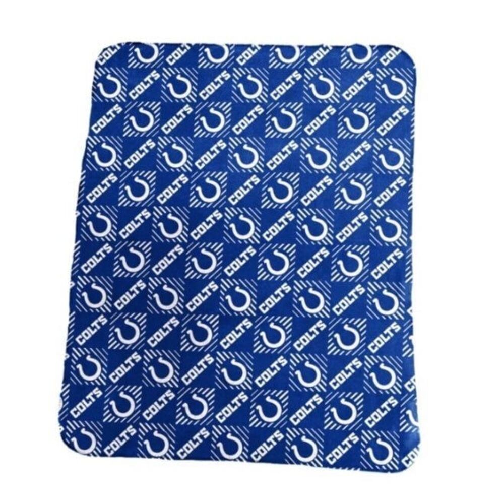 NFLIndianapolis Colts 60'' x 50'' Repeating Pattern Fleece FootballThrow Blanket